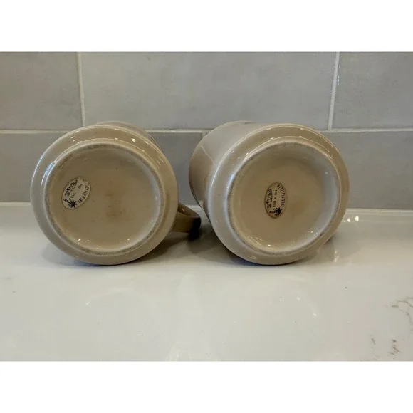 Vintage Herzfeld's Florida Souvenir Coffee Mugs Speckled Stoneware Set of 2 1983 - Picture 7 of 8